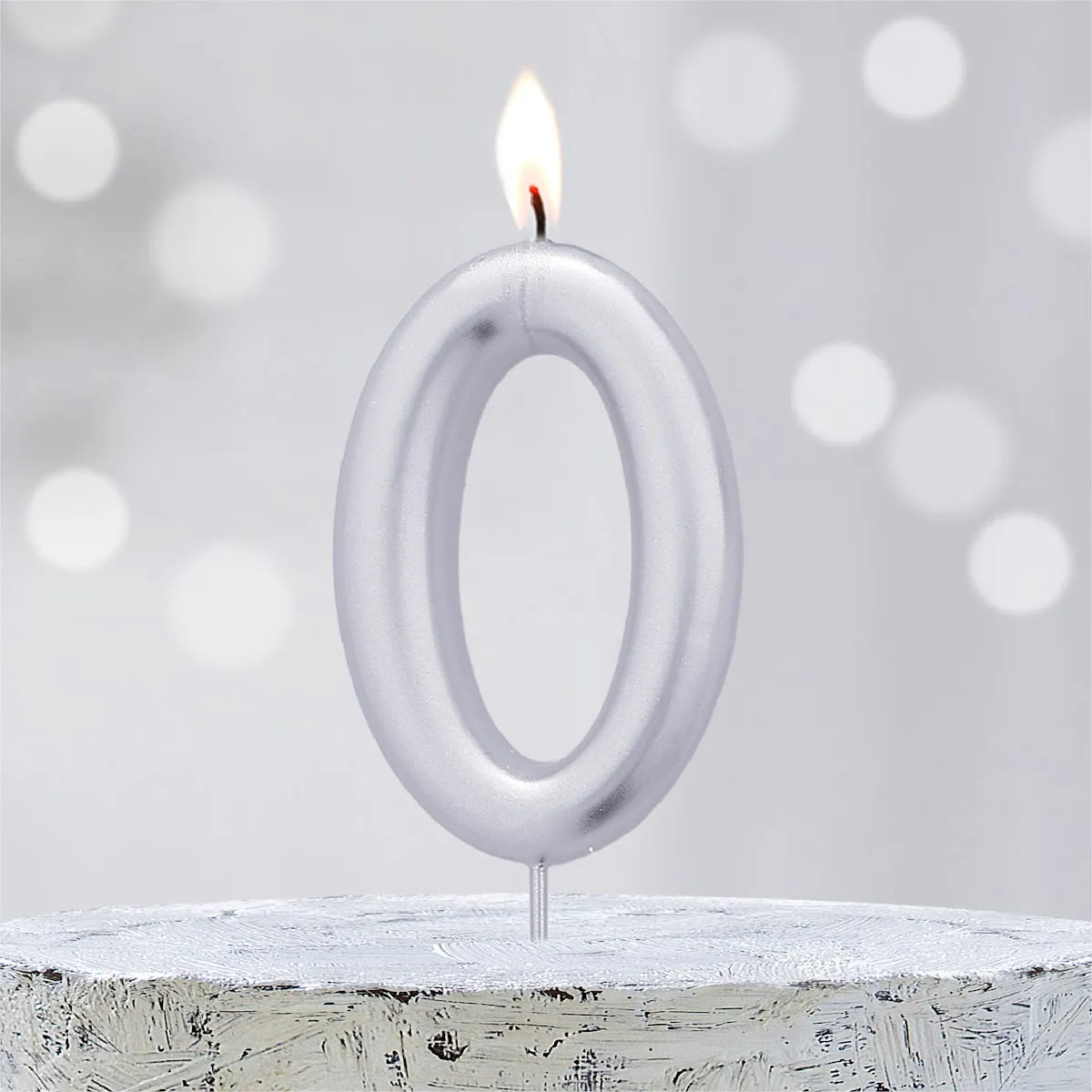 Velas Aniversário Números Prata