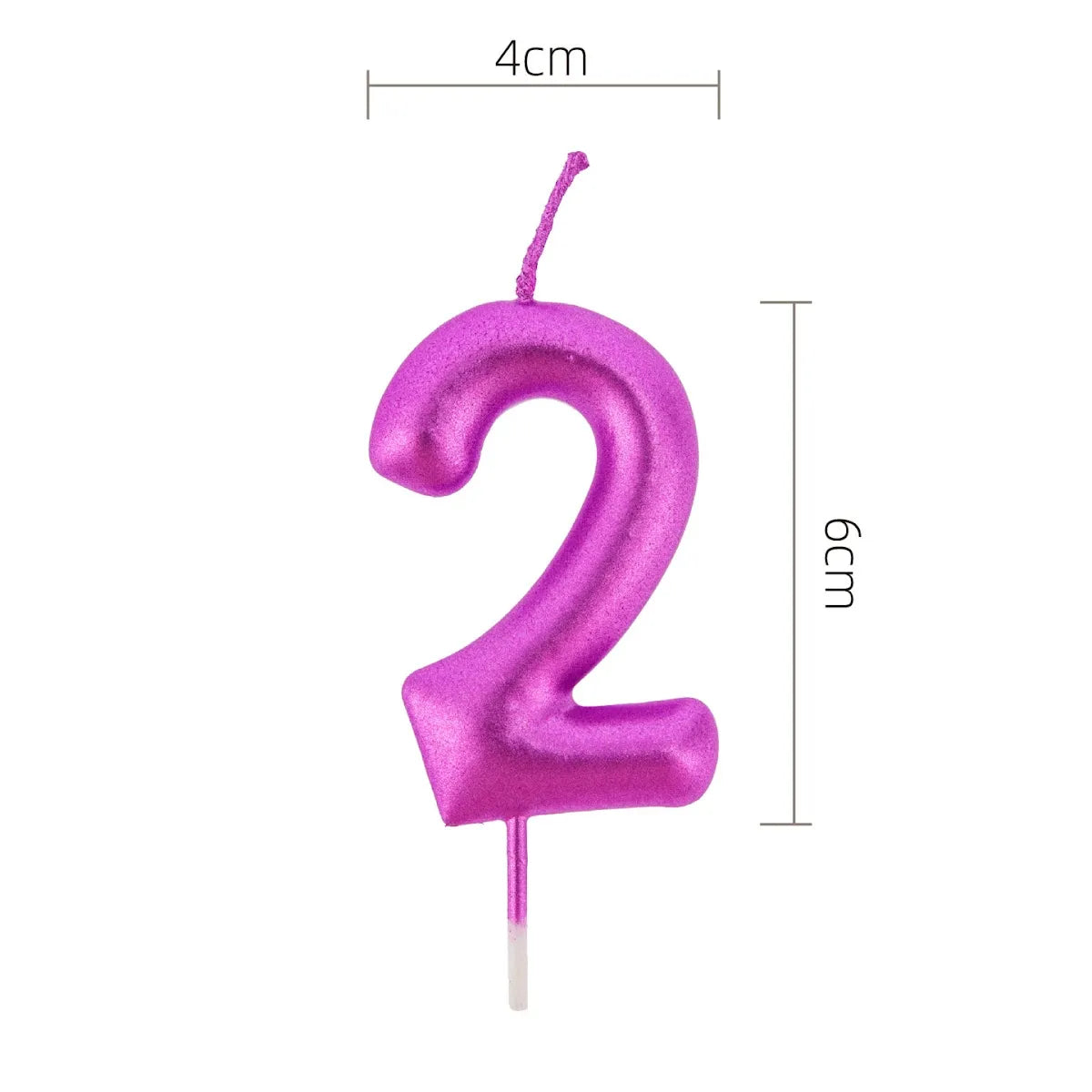 Velas Aniversário Números Rosa choque