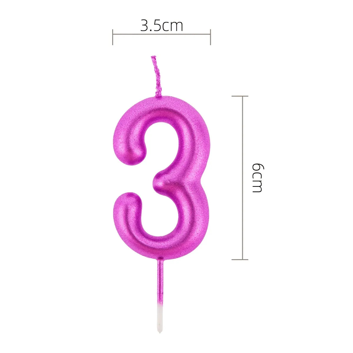 Velas Aniversário Números Rosa choque