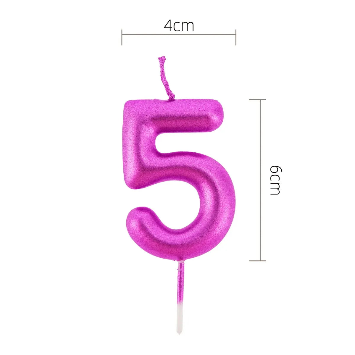Velas Aniversário Números Rosa choque