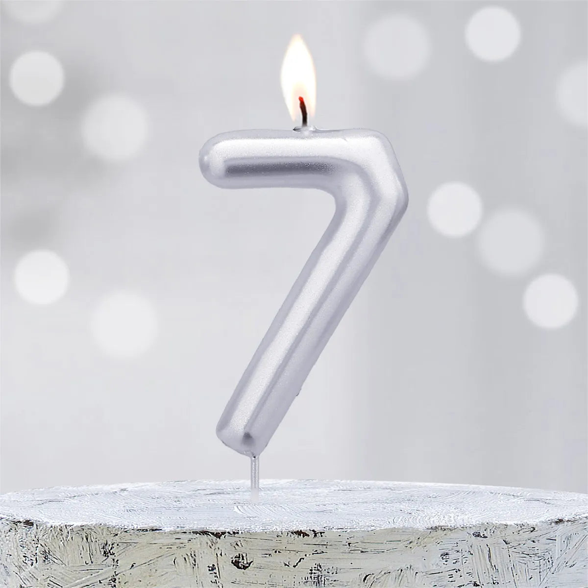 Velas Aniversário Números Prata