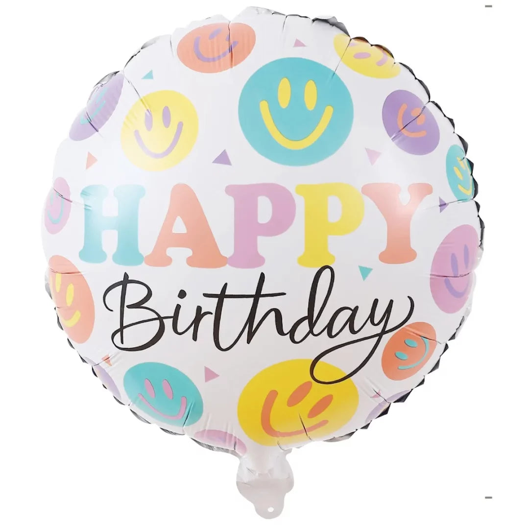 Balão Happy Birthday - Pasteis