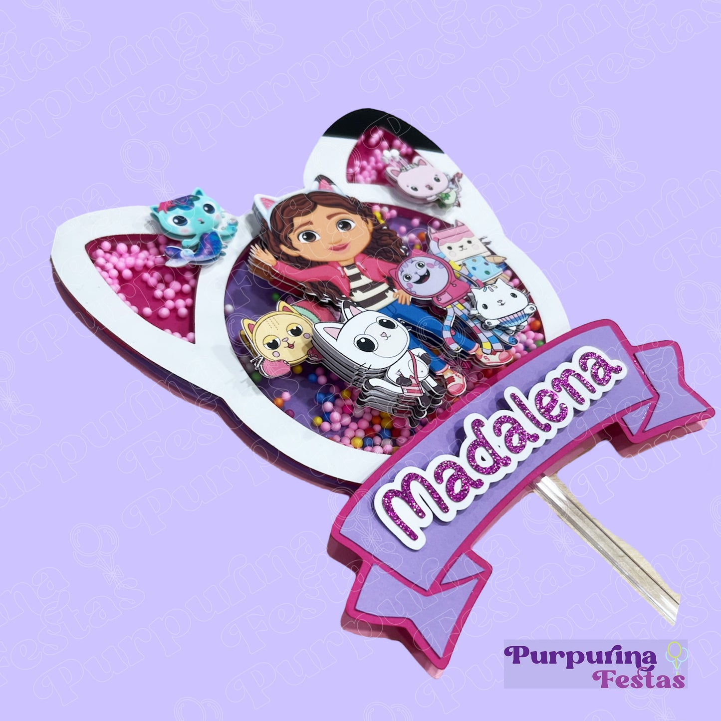 Topo de Bolo A Casa de Bonecas da Gabby - personalizado