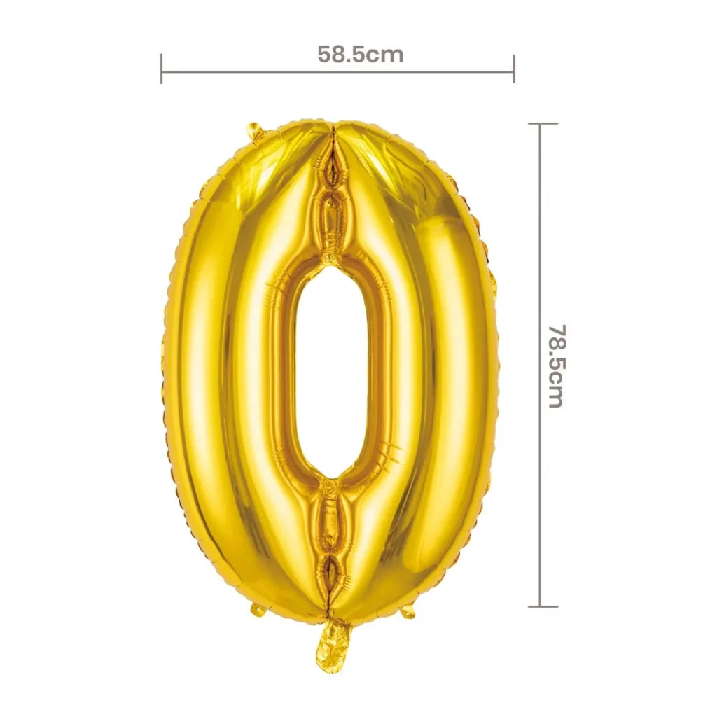 Balões Foil Números 81 cm/ 32" - Dourado