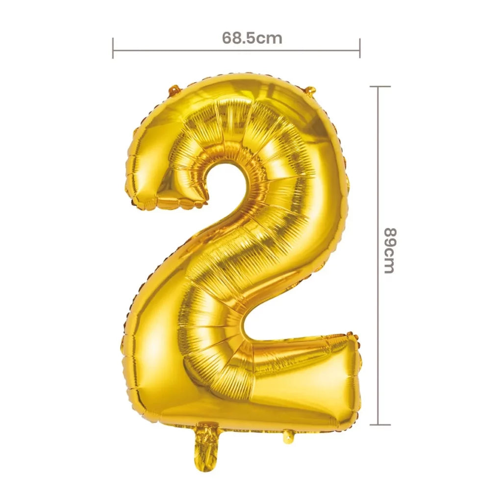 Balões Foil Números 81 cm/ 32" - Dourado