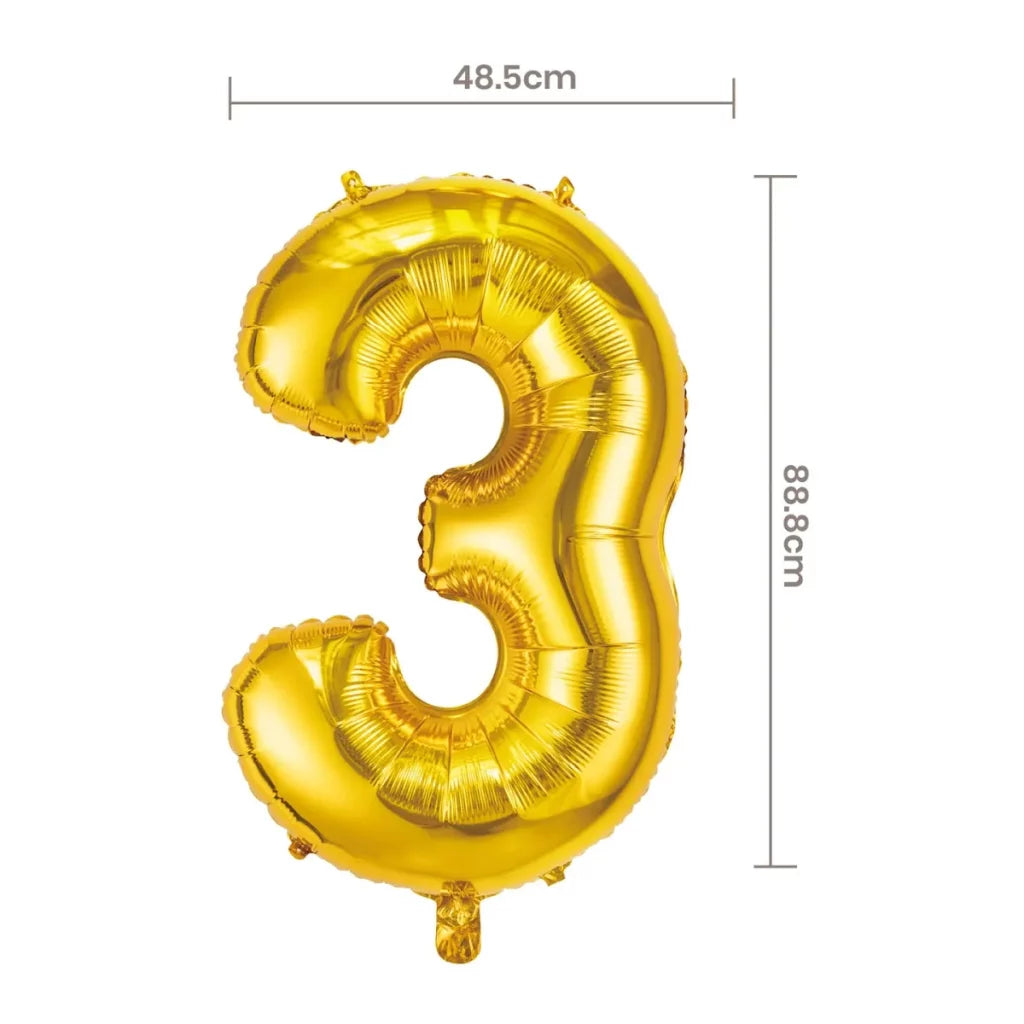Balões Foil Números 81 cm/ 32" - Dourado