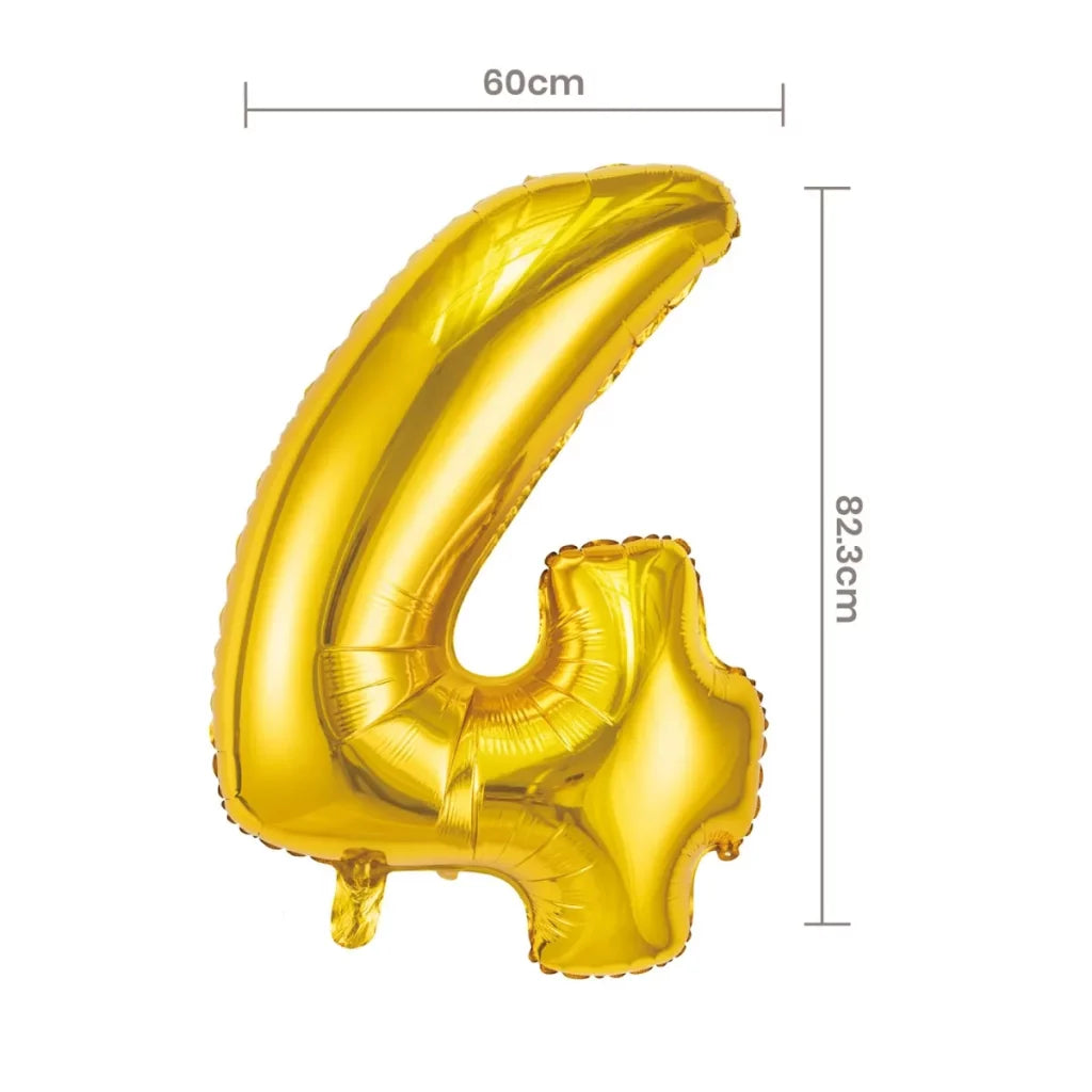Balões Foil Números 81 cm/ 32" - Dourado