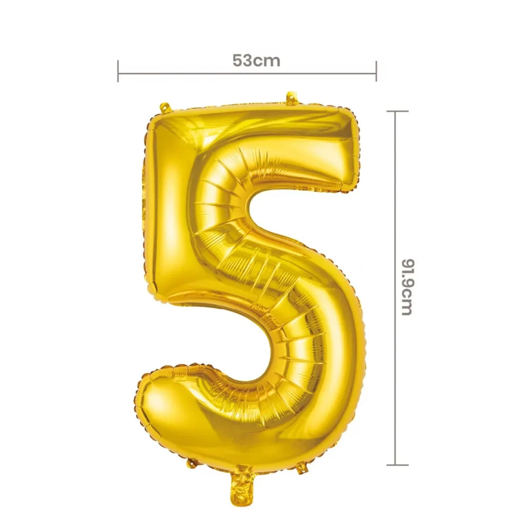 Balões Foil Números 81 cm/ 32" - Dourado
