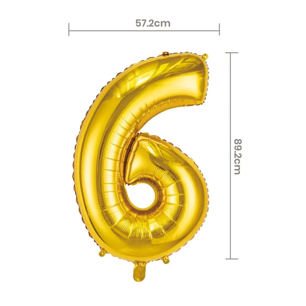 Balões Foil Números 81 cm/ 32" - Dourado