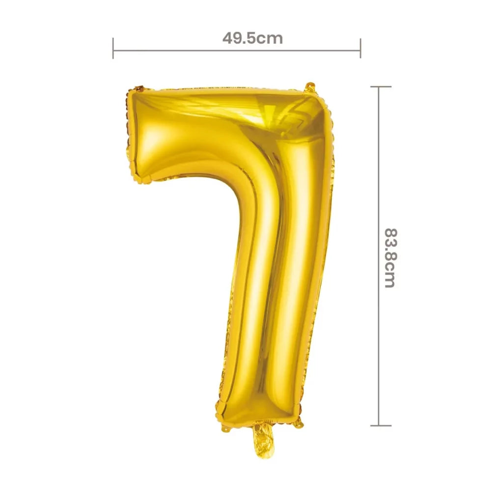 Balões Foil Números 81 cm/ 32" - Dourado