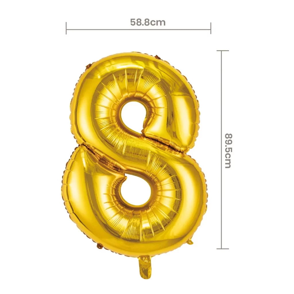 Balões Foil Números 81 cm/ 32" - Dourado