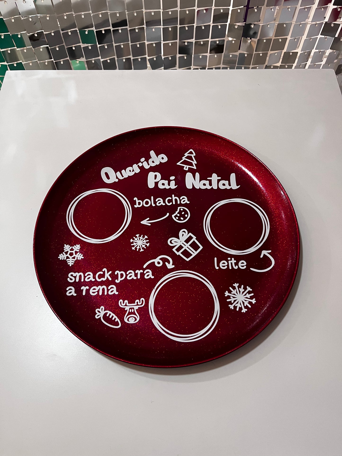 Prato miminho Pai Natal e Rena