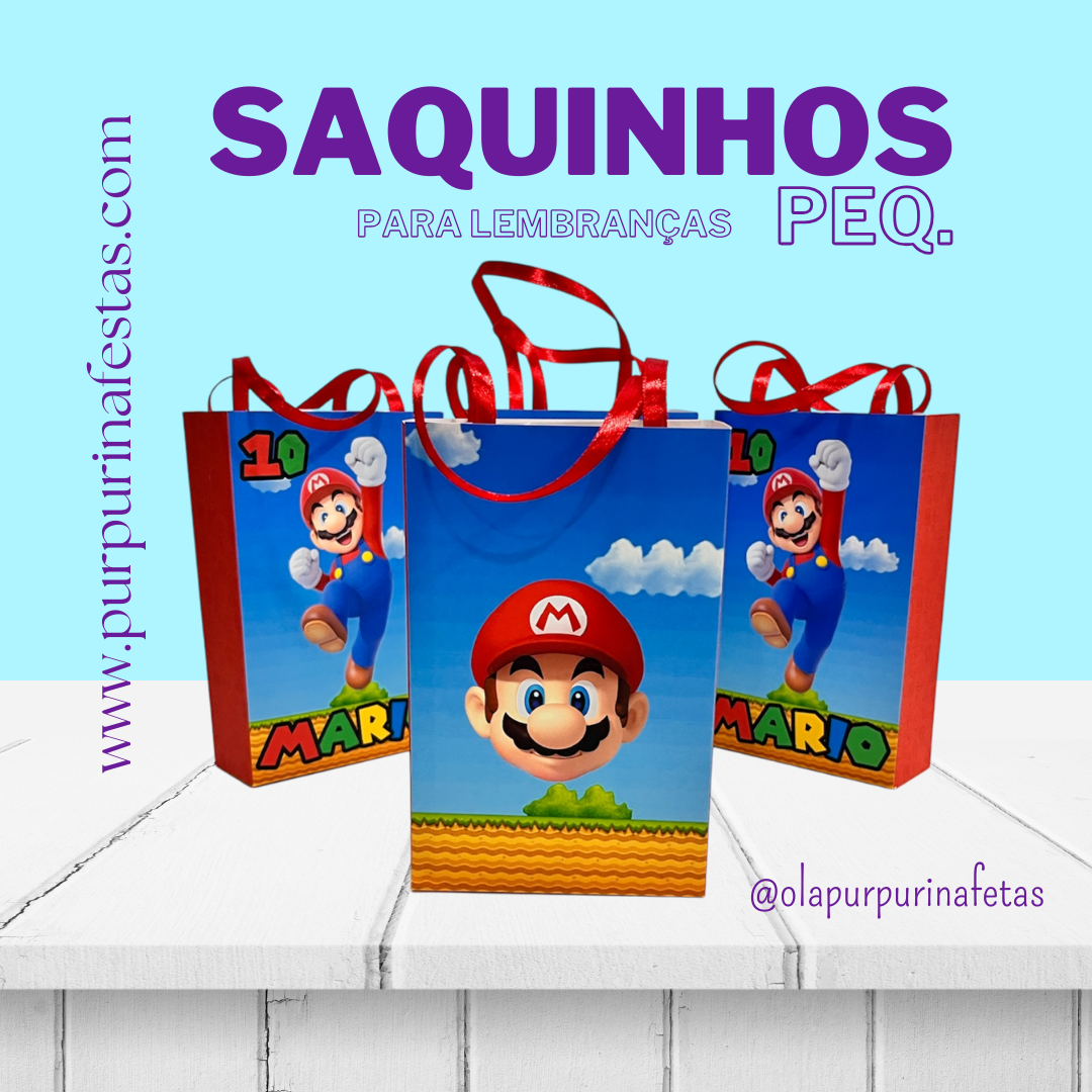 Saco pequeno personalizáble - Super Maqui Bros