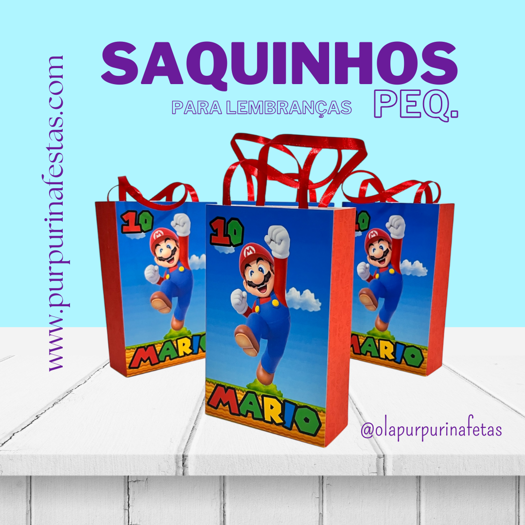 Saco pequeno personalizáble - Super Maqui Bros