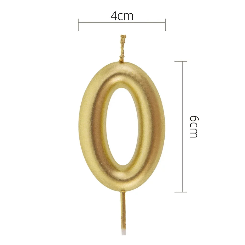 Velas Aniversário Números Dourado