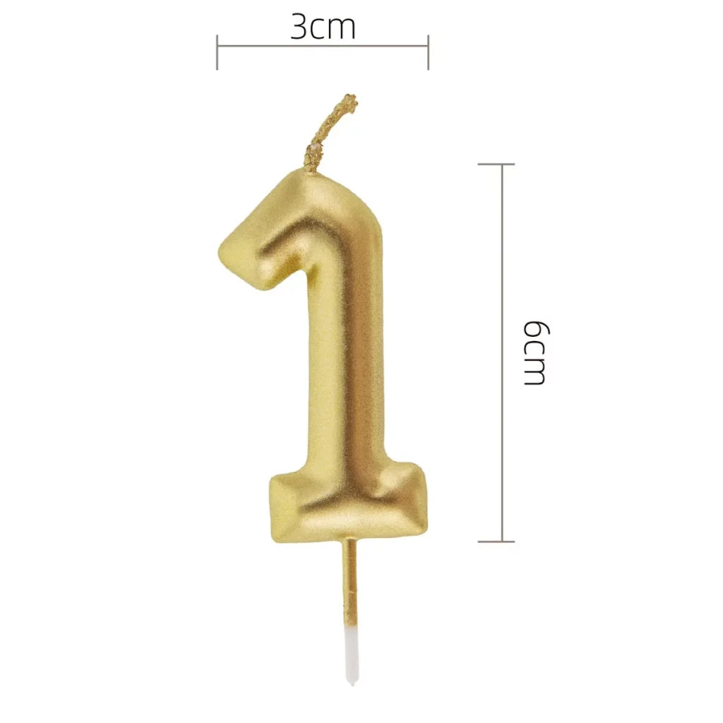 Velas Aniversário Números Dourado