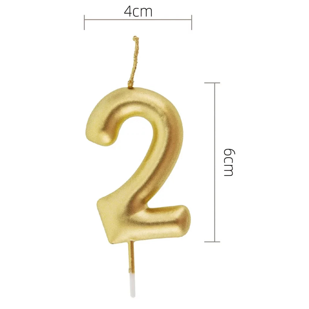 Velas Aniversário Números Dourado