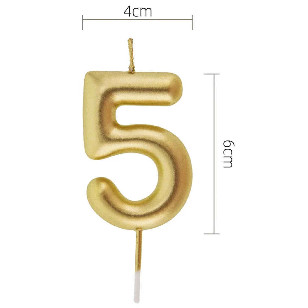 Velas Aniversário Números Dourado
