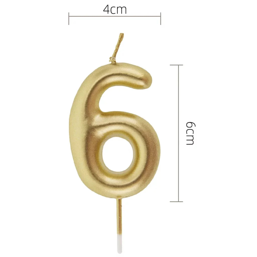 Velas Aniversário Números Dourado