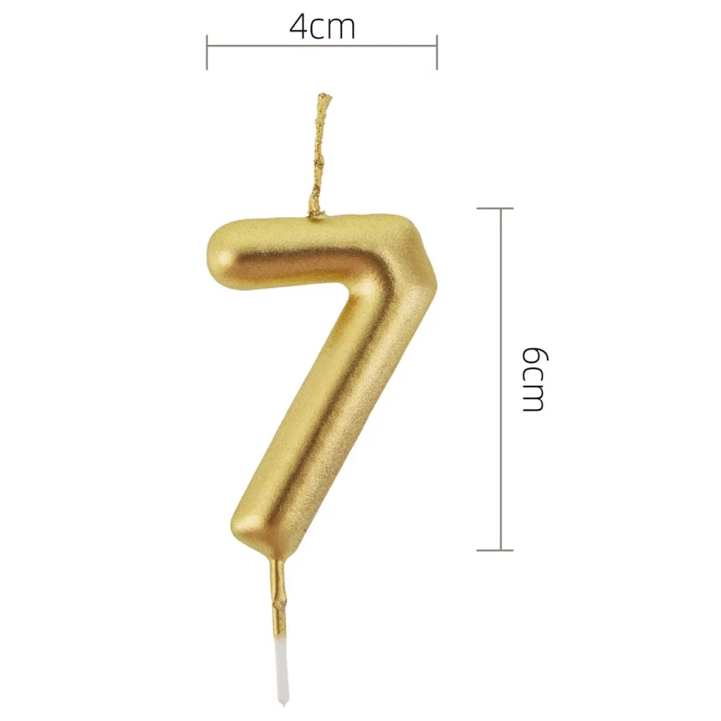 Velas Aniversário Números Dourado