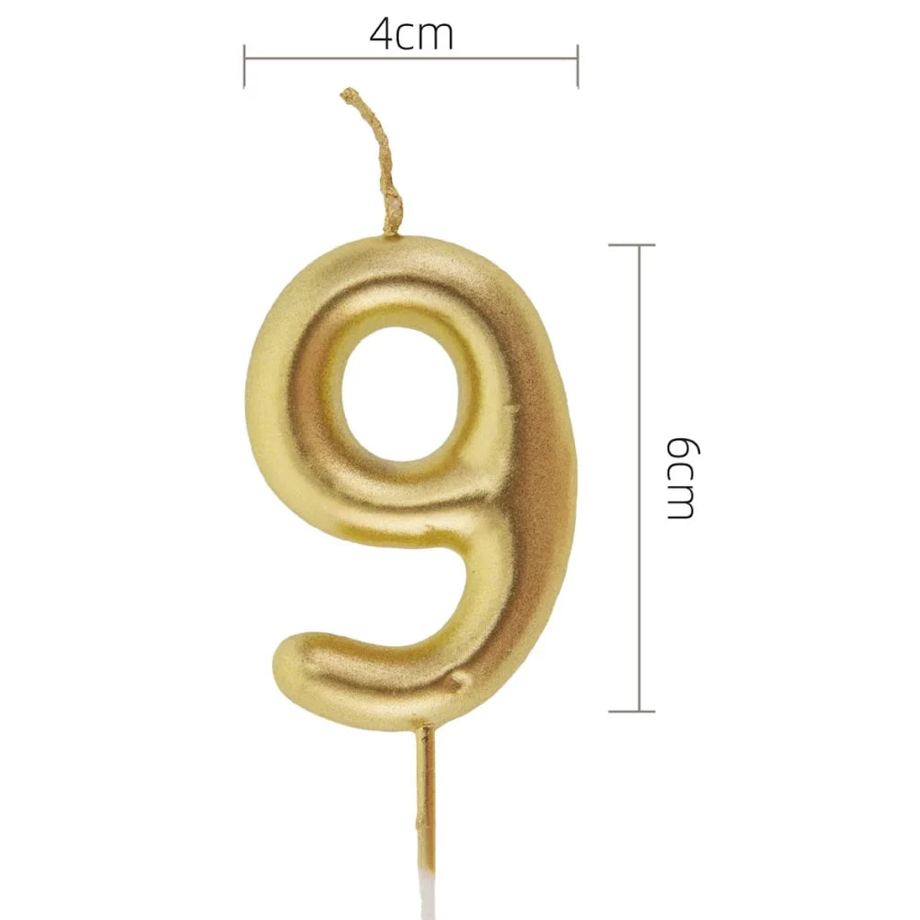 Velas Aniversário Números Dourado