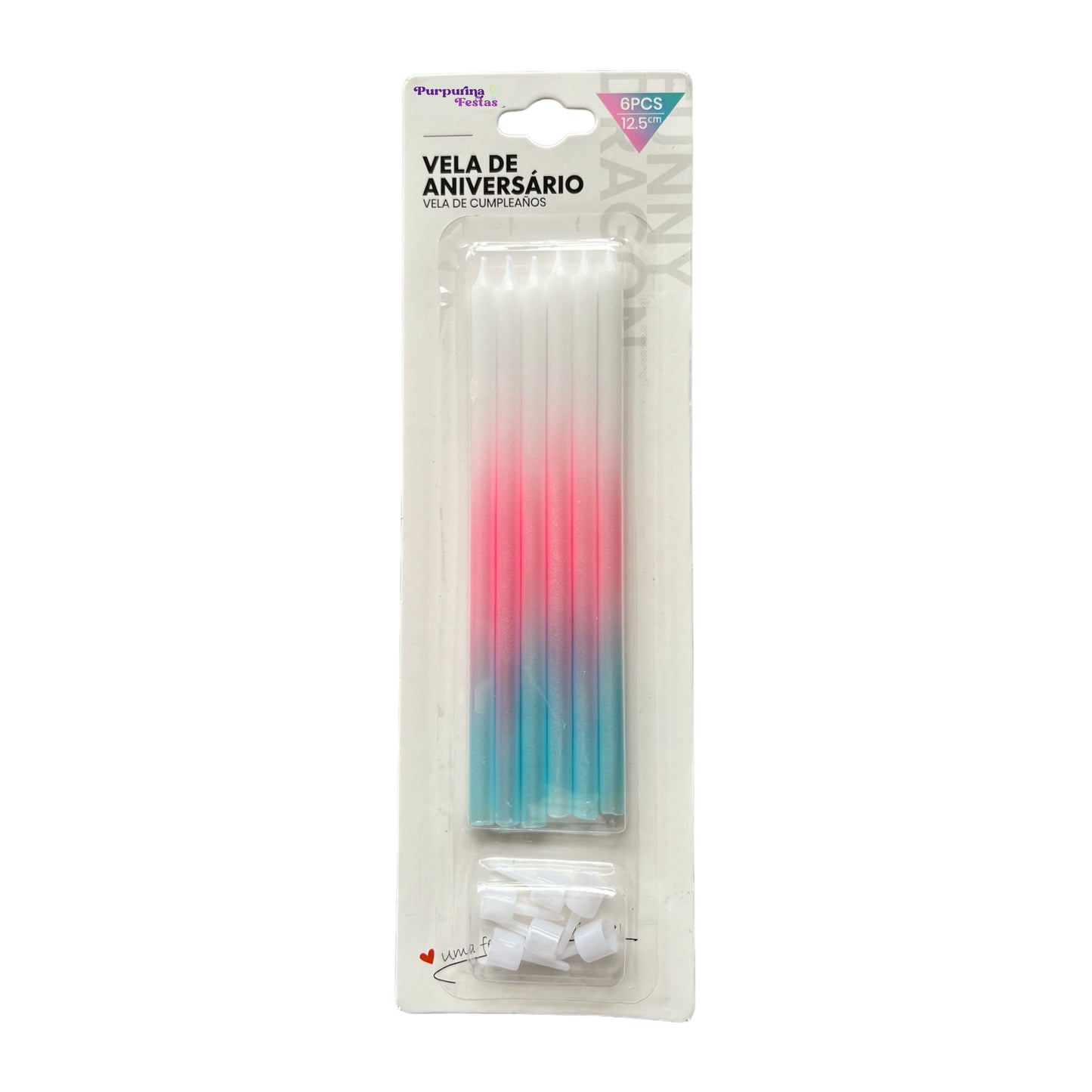 Velas Altas Gradiente (Branca-Rosa-Azul)