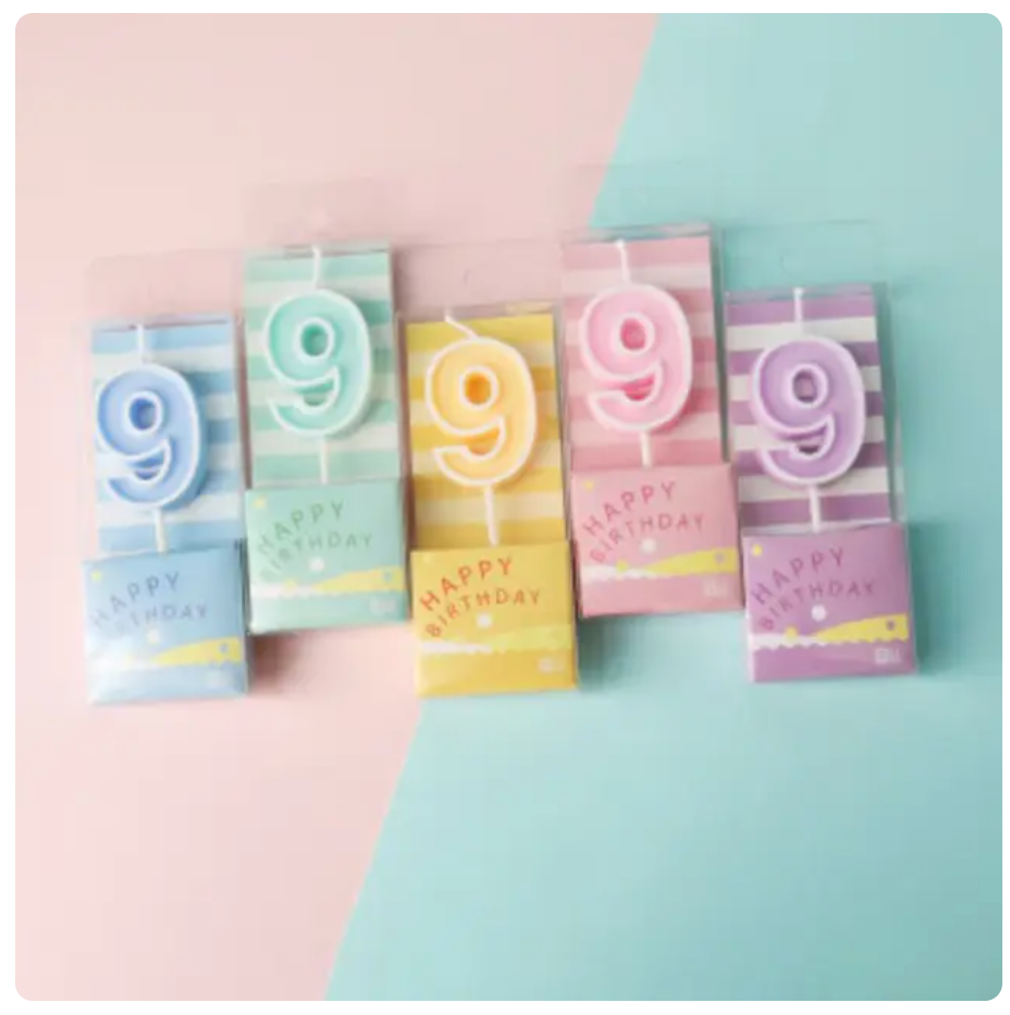 Velas Numericas pequenas - cores Pasteles