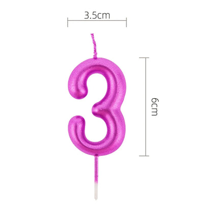 Velas Aniversário Números Rosa choque