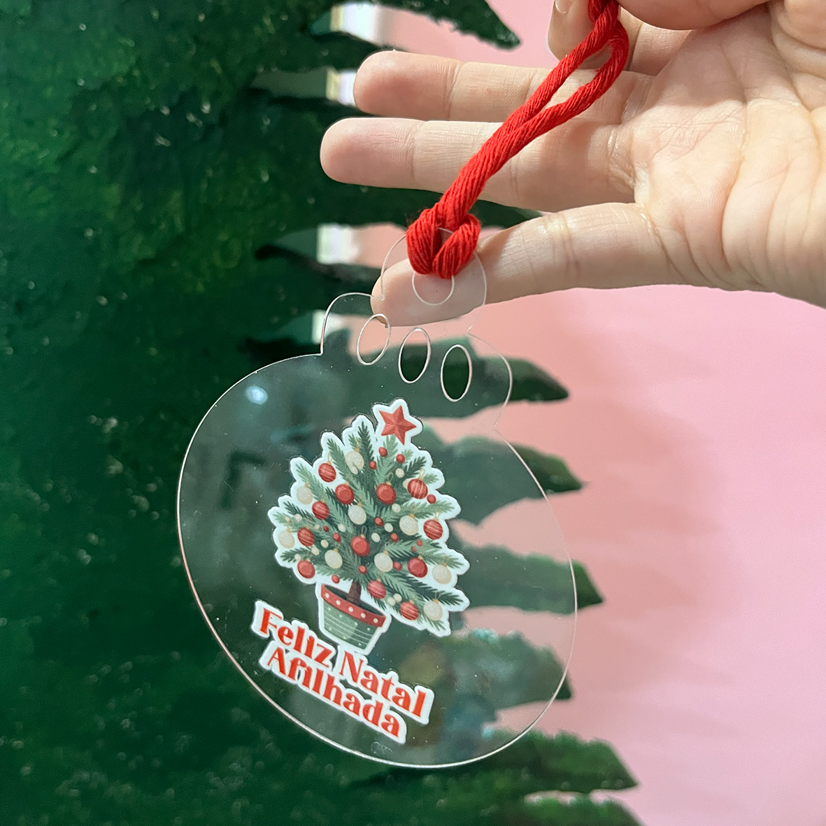 Enfeite Natal Afilhado/ Afilhada