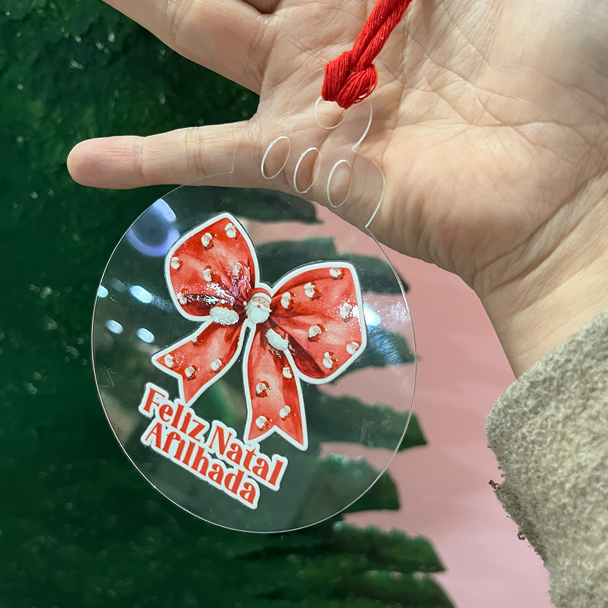 Enfeite Natal Afilhado/ Afilhada
