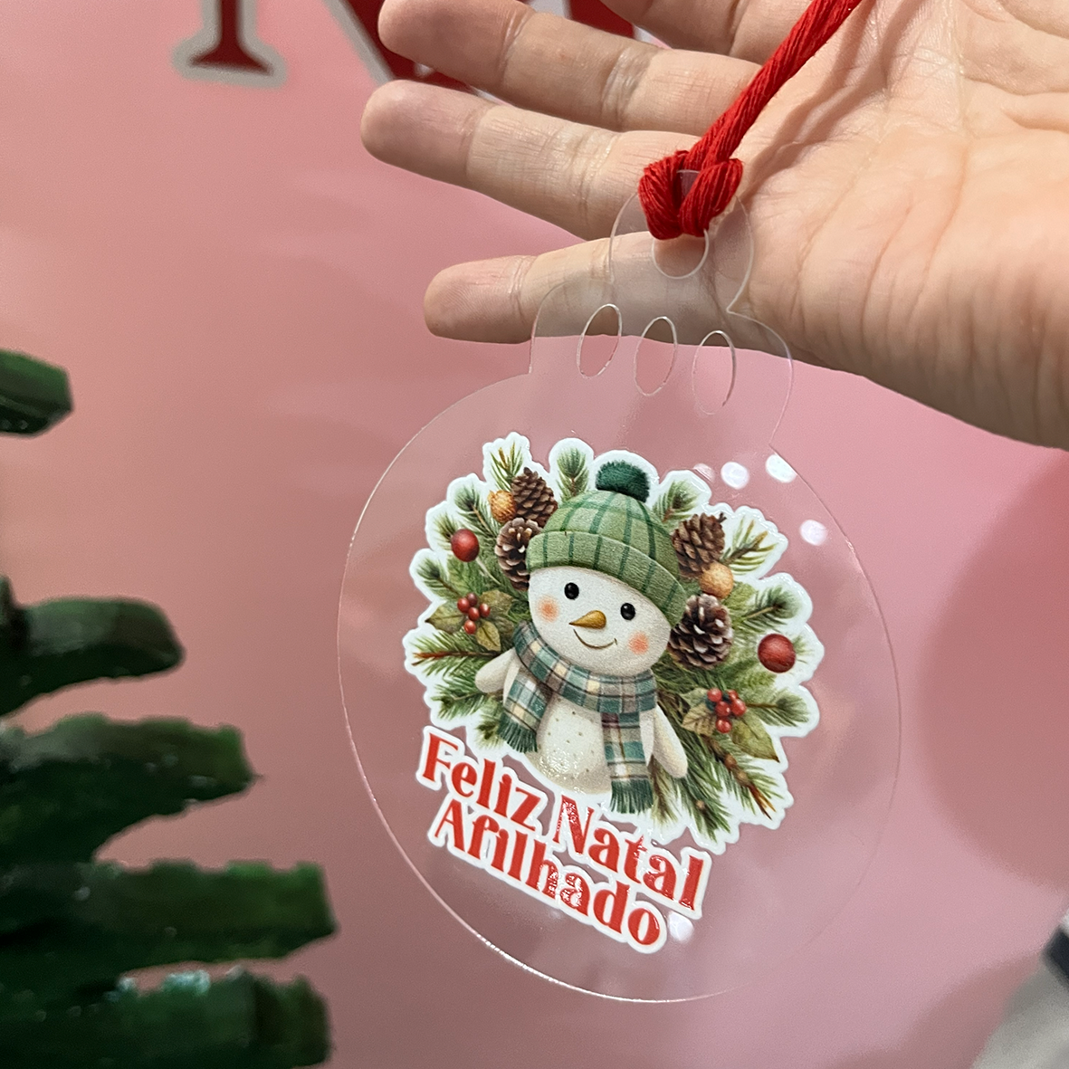 Enfeite Natal Afilhado/ Afilhada