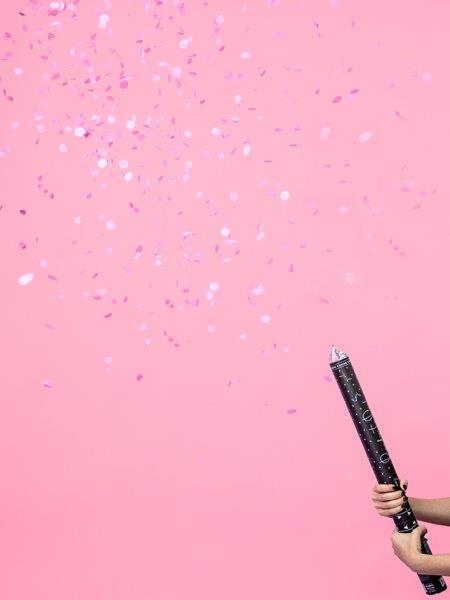 Tubo de Confetti revelação - Rosa