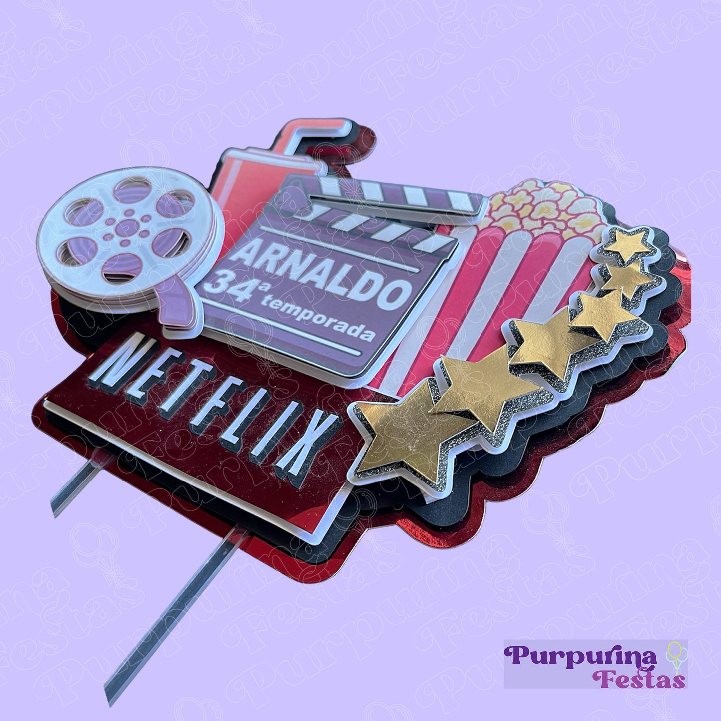 Topo de Bolo Netflix - Personalizado