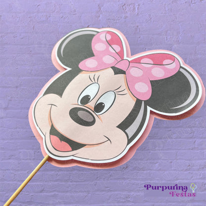 Topo de Bolo Rostro da Minnie -2D