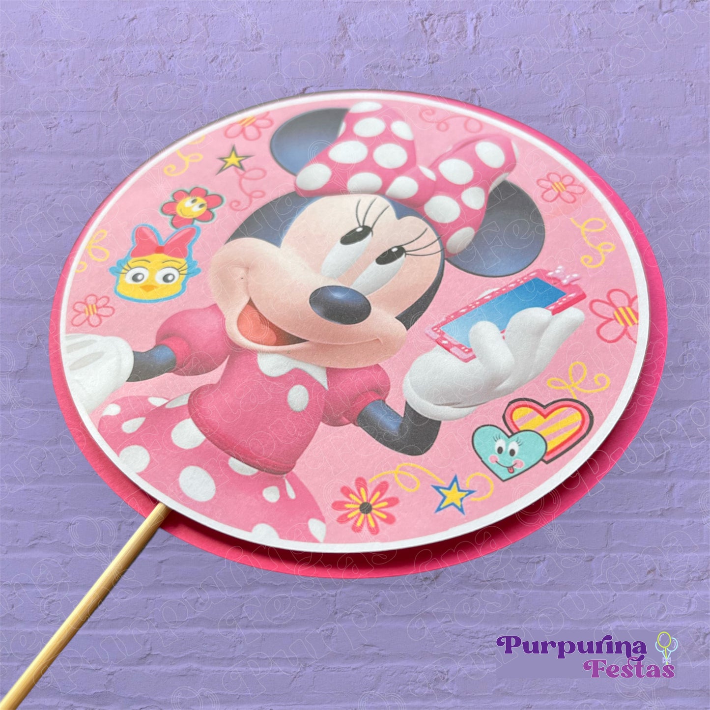 Topo de Bolo Minnie circular -2D