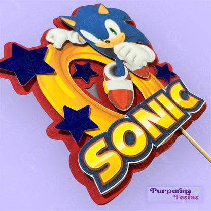 Topo de Bolo Sonic