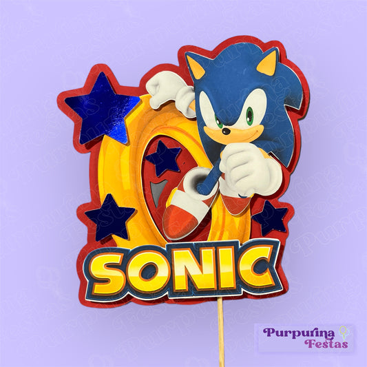 Topo de Bolo Sonic