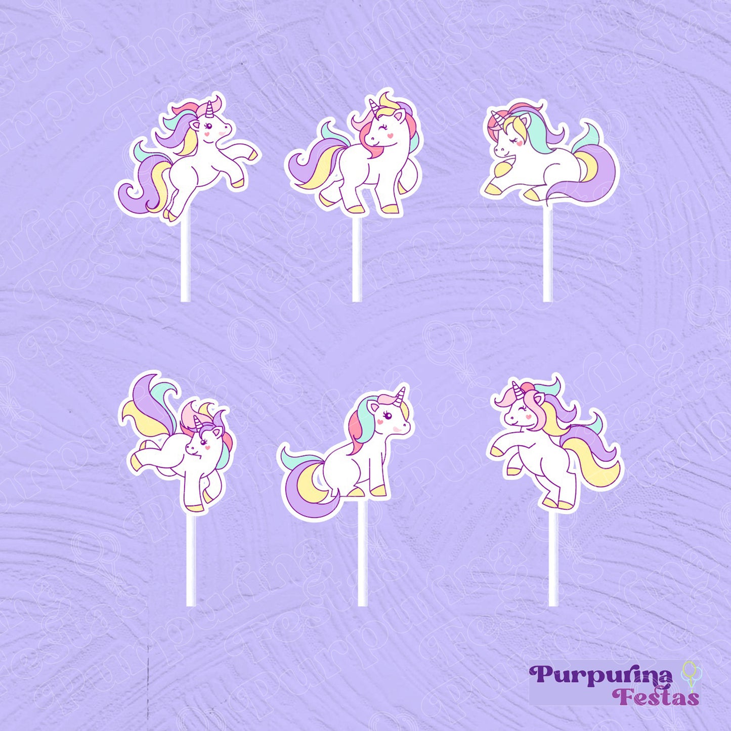 Picks Unicornio Pastéis