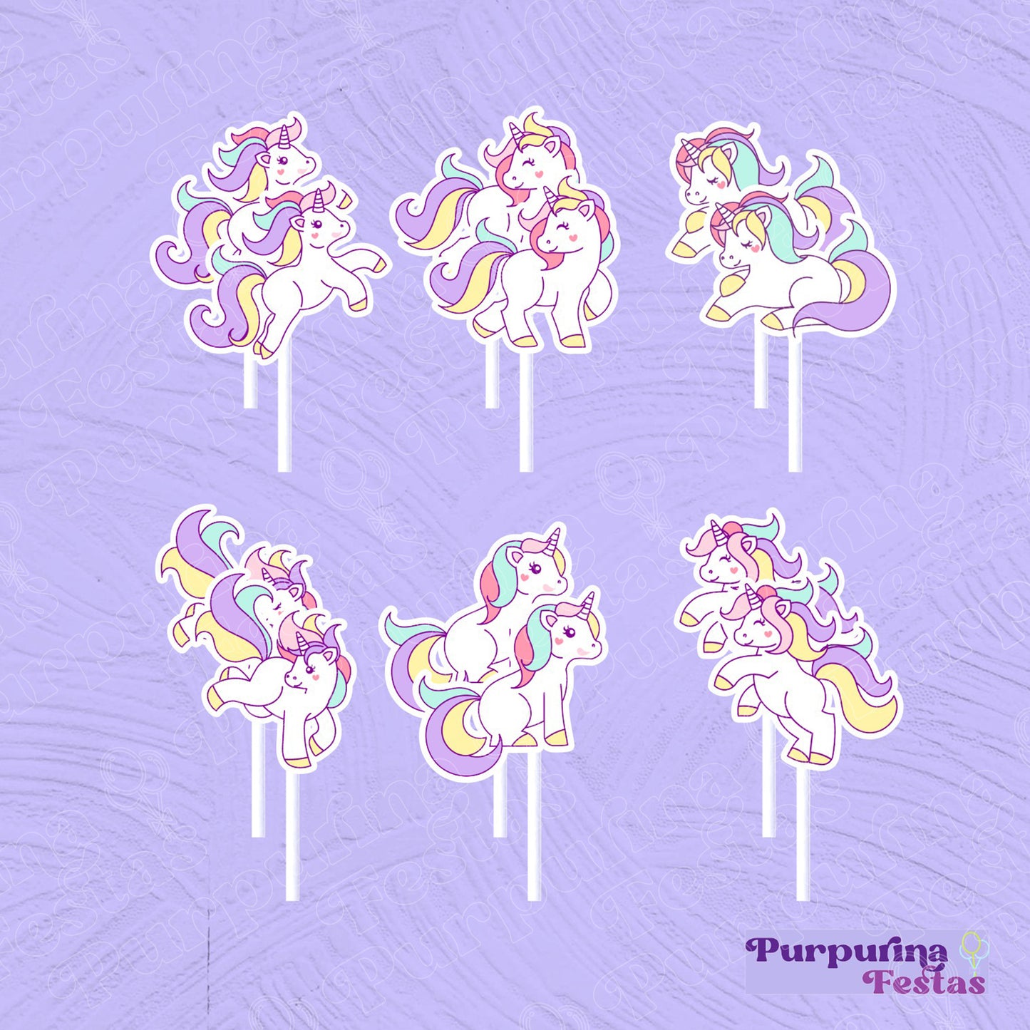 Picks Unicornio Pastéis