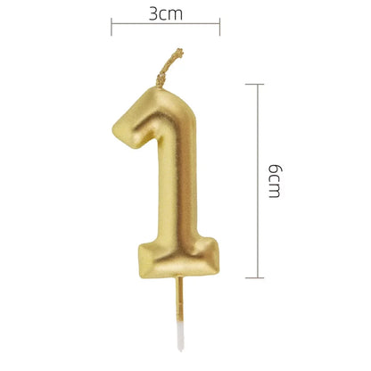 Velas Aniversário Números Dourado