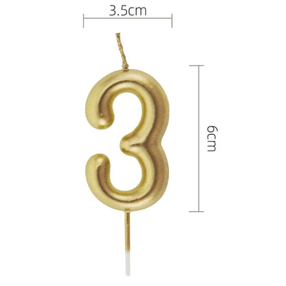 Velas Aniversário Números Dourado
