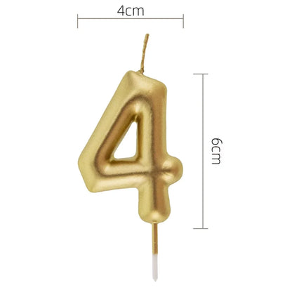 Velas Aniversário Números Dourado