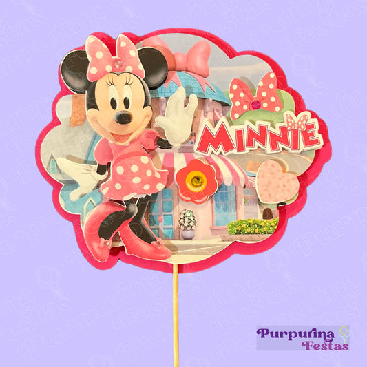 Topo de Bolo Minnie